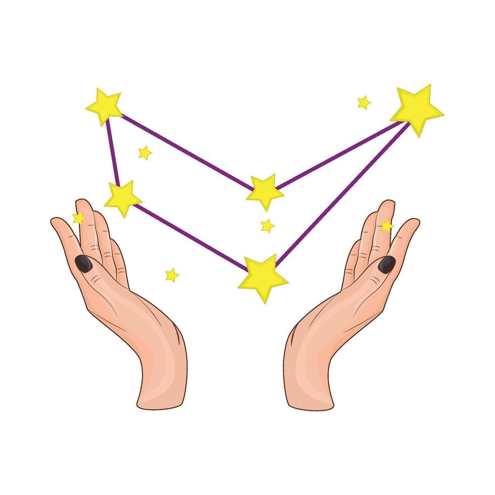 illustration of capricorn constellation vector