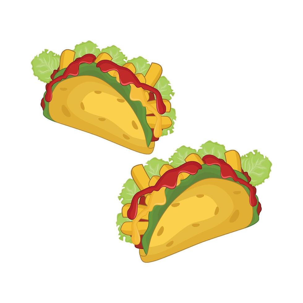 ilustración de tacos vector