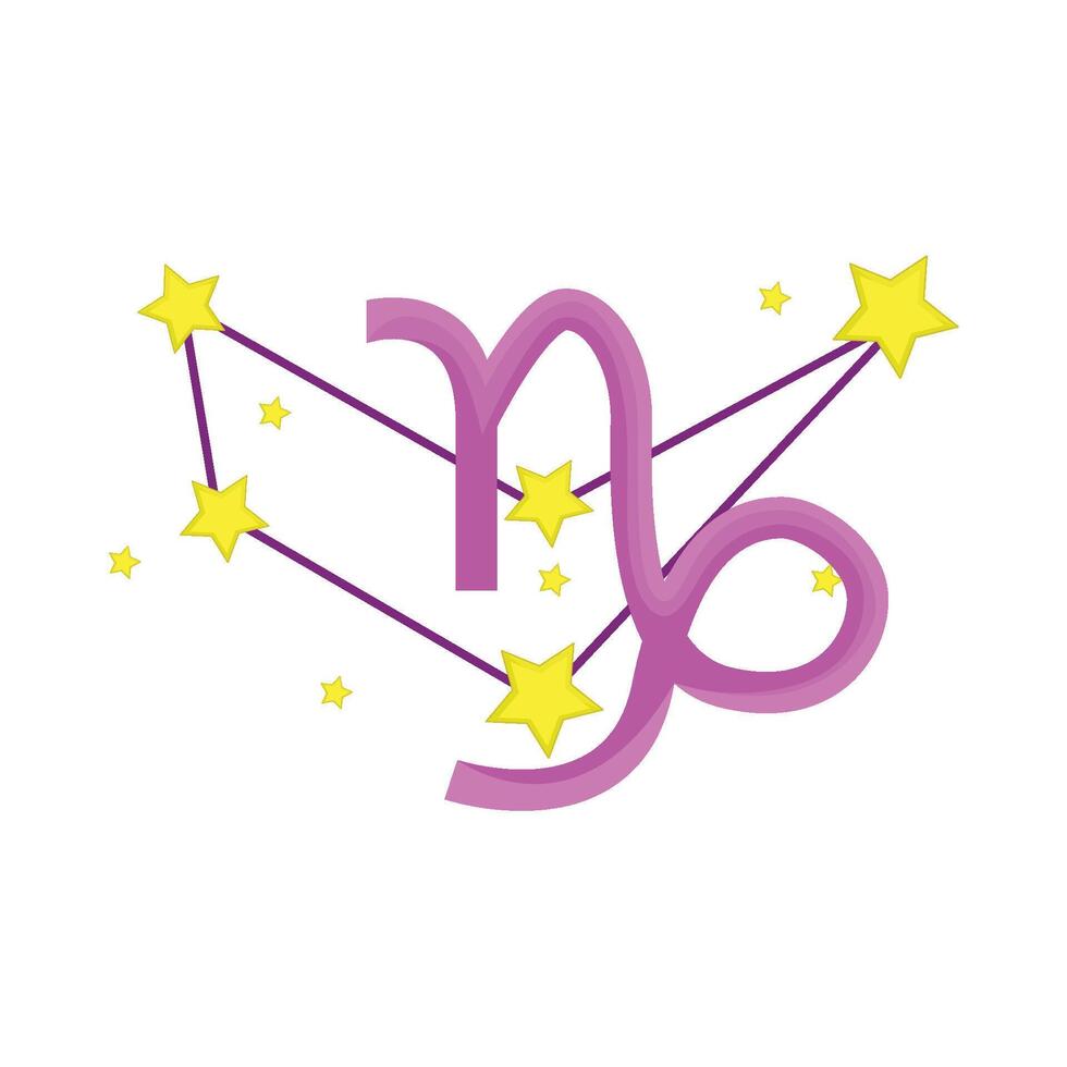 illustration of capricorn constellation vector
