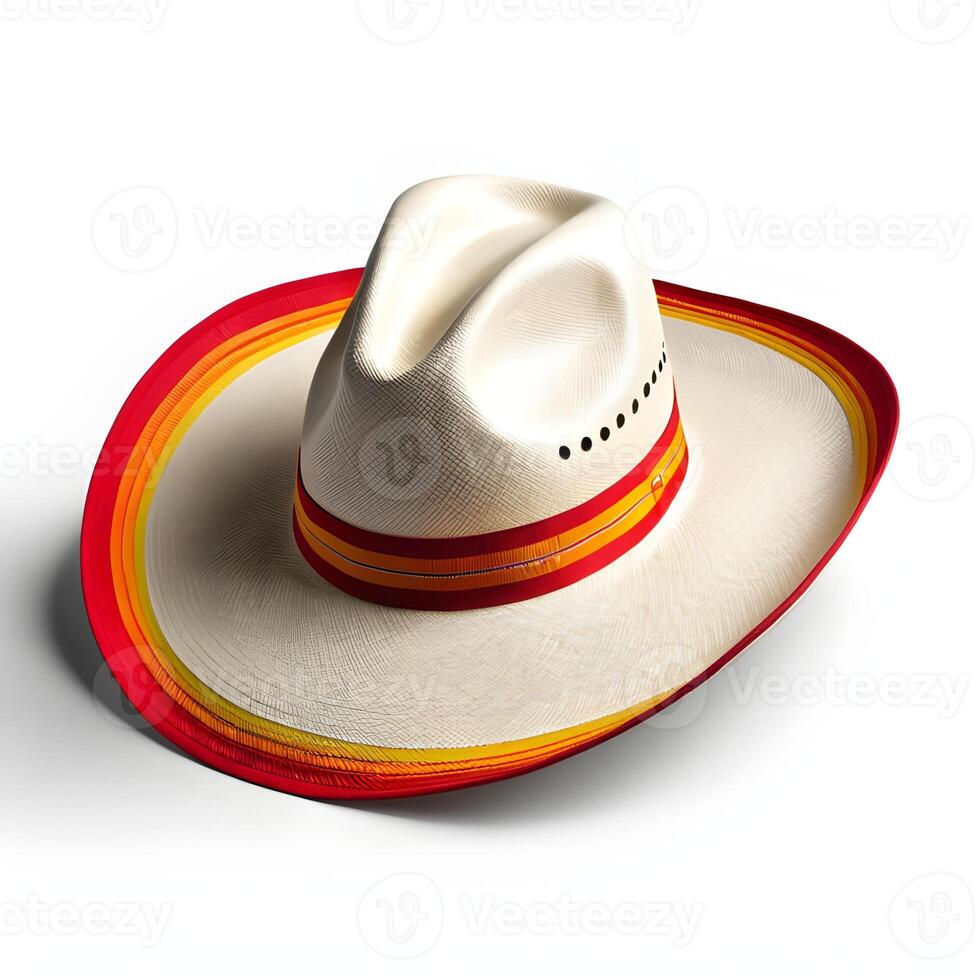 mexico sombrero en blanco antecedentes foto