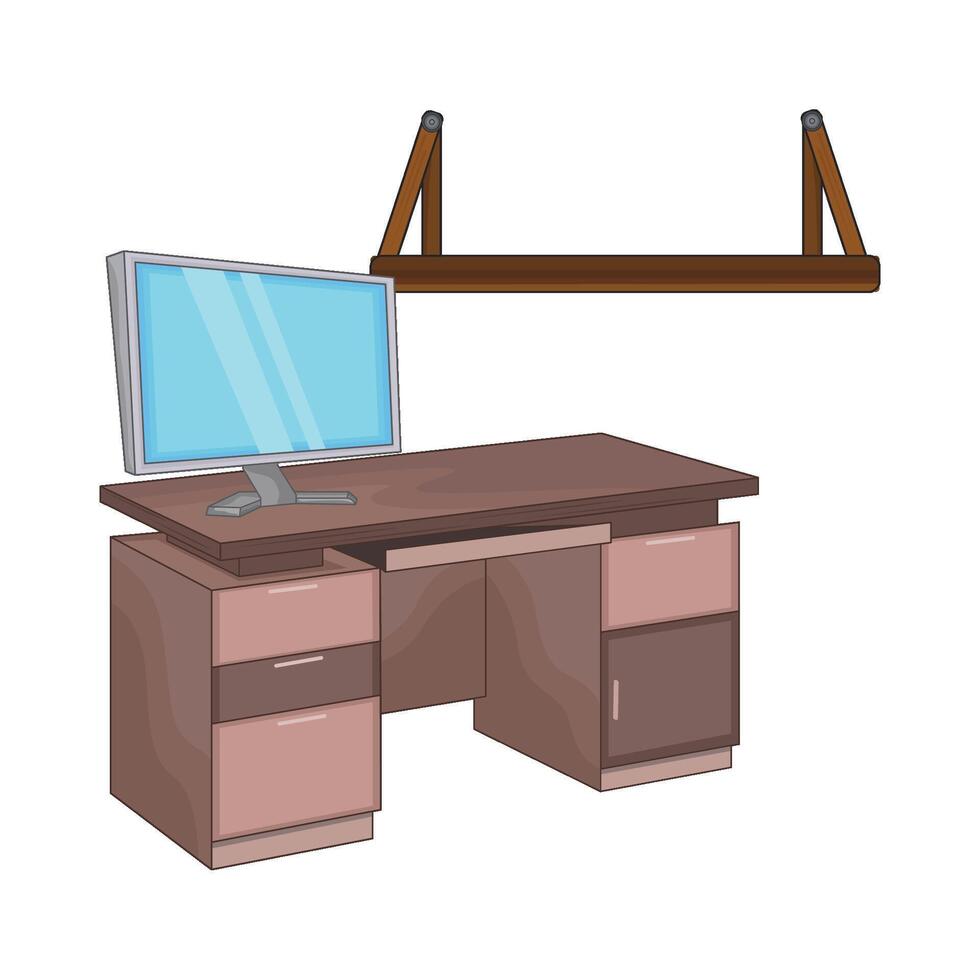 illustration of desk vector