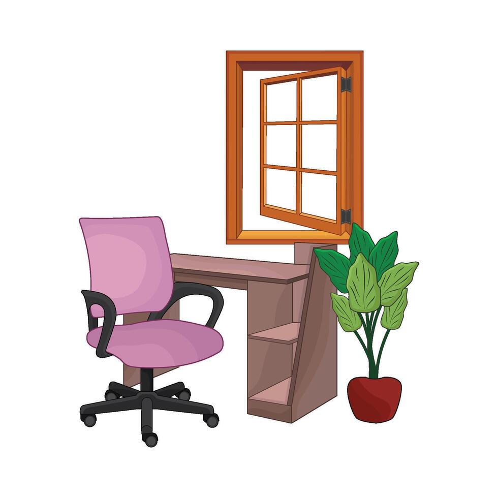 illustration of desk vector