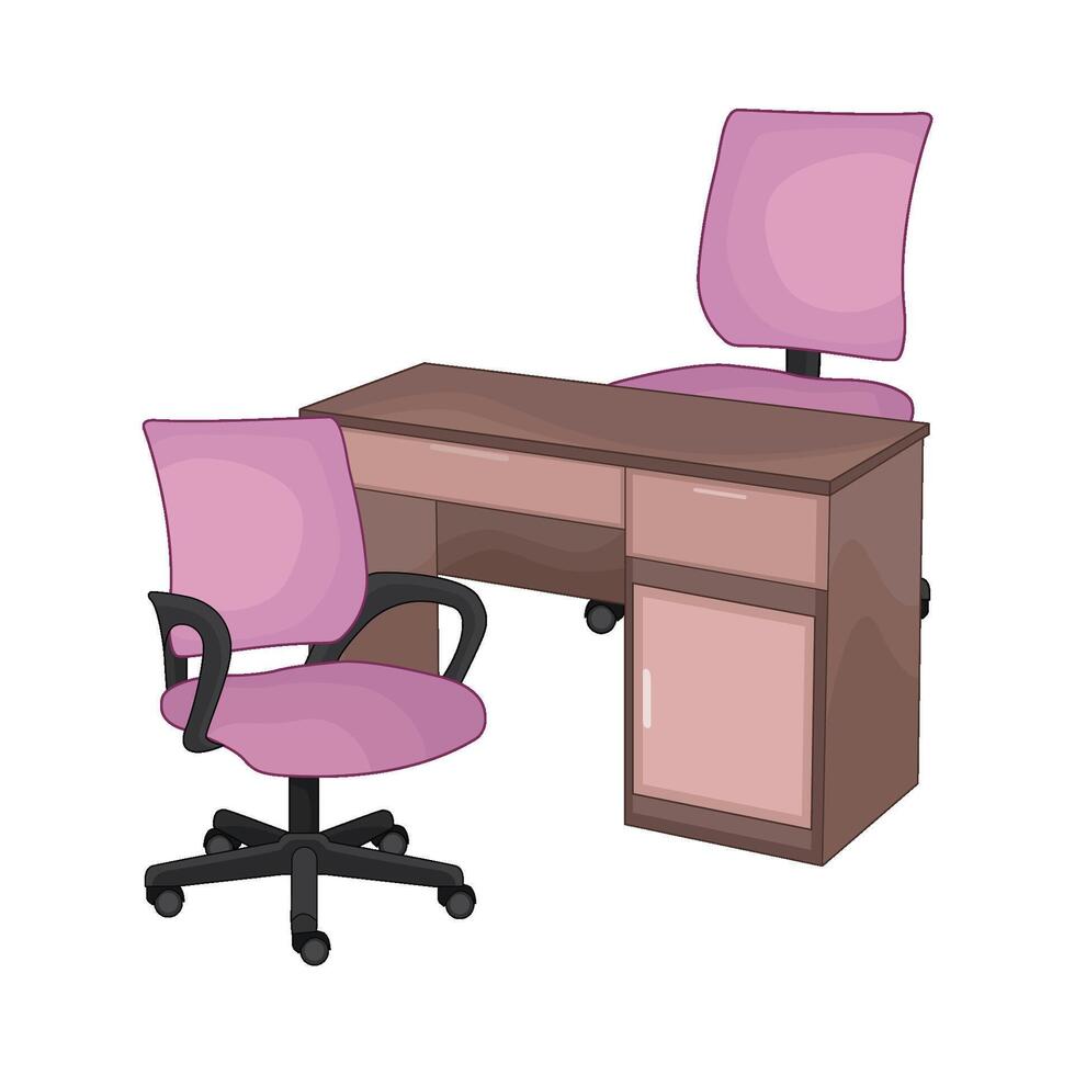 illustration of desk vector