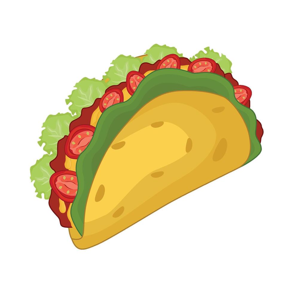 ilustración de taco vector