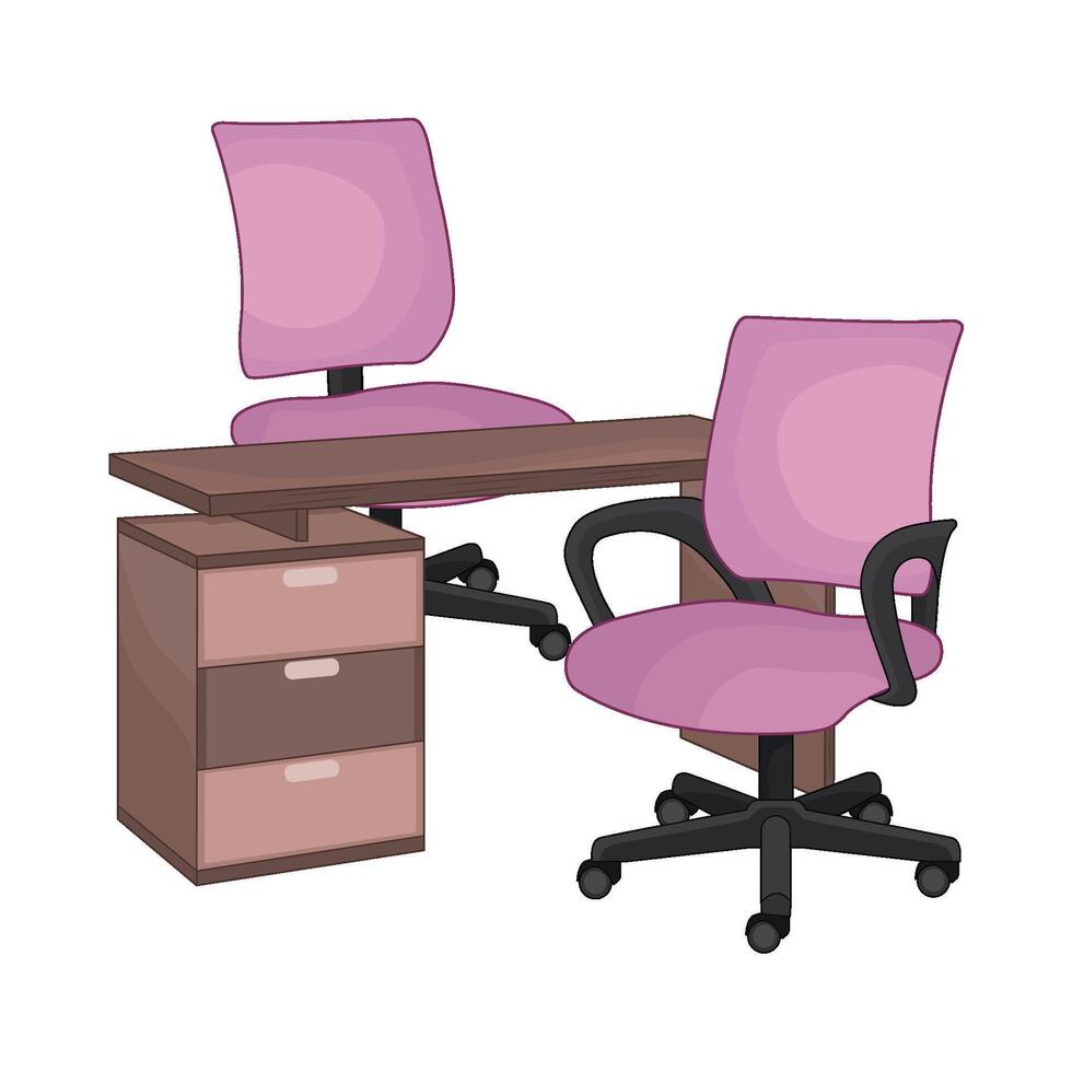 illustration of desk vector
