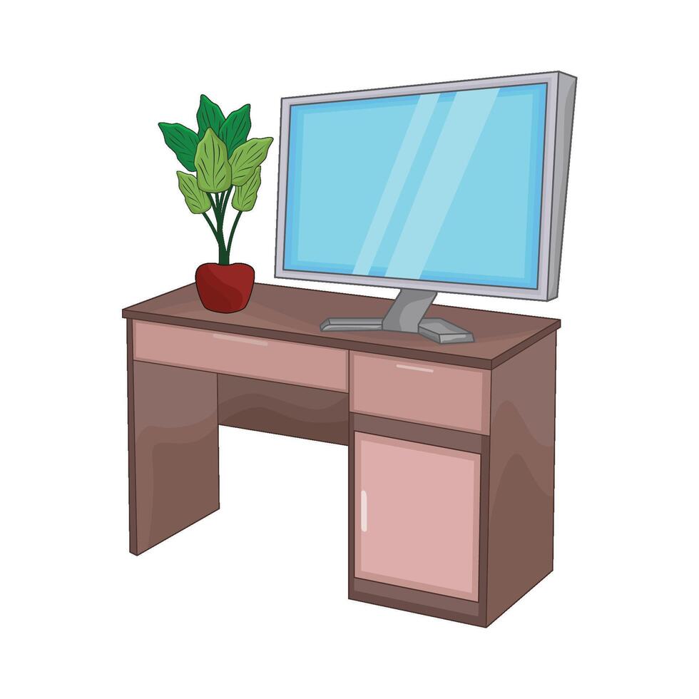 illustration of desk vector