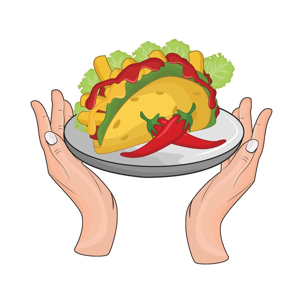 illustration of taco vector