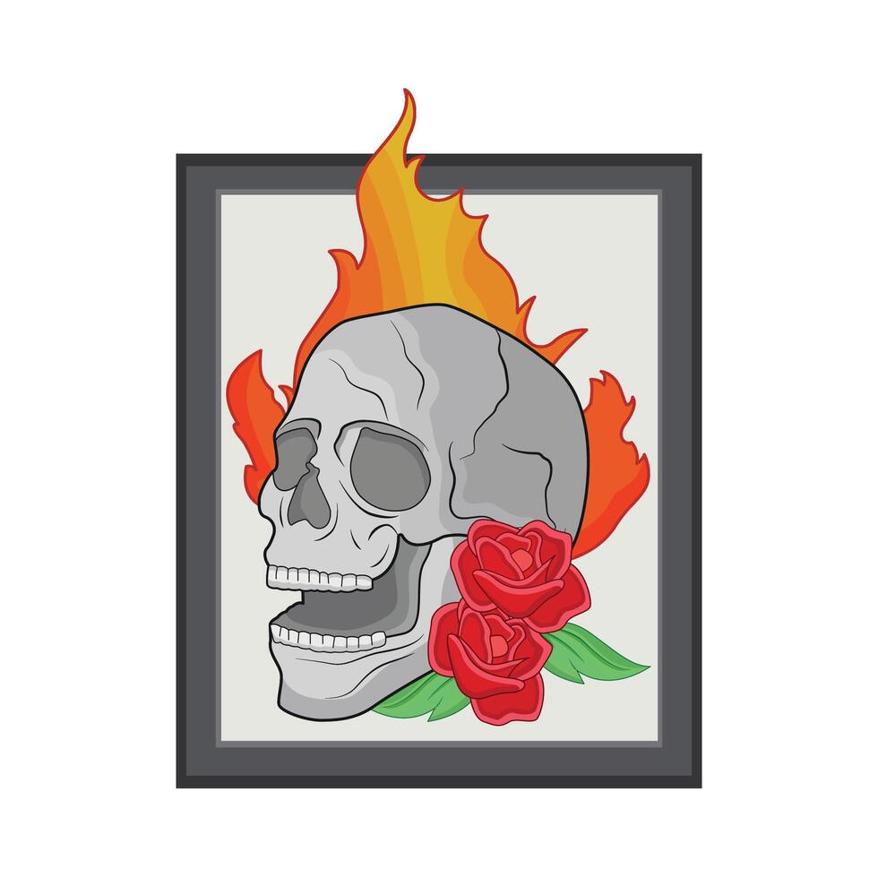 illustration of skull vector