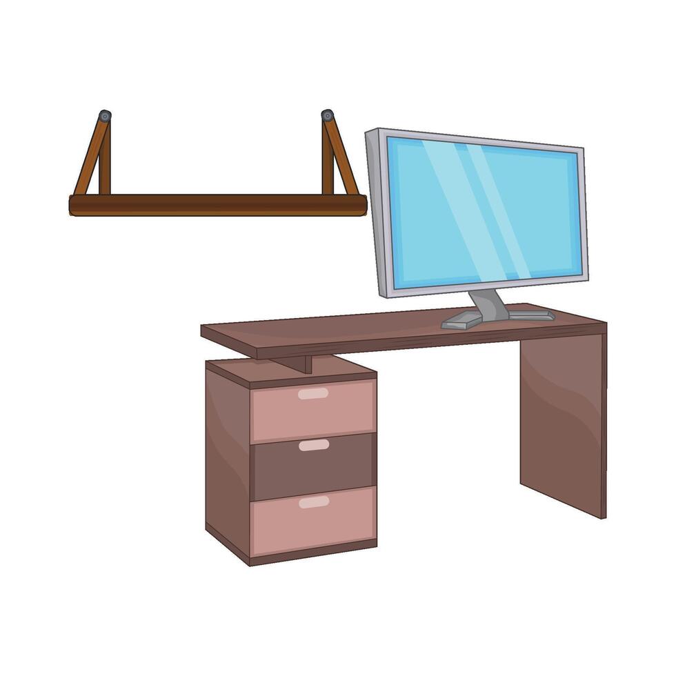 illustration of desk vector