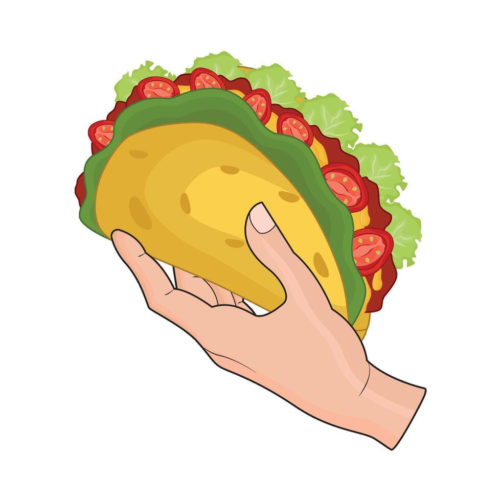 ilustración de taco vector