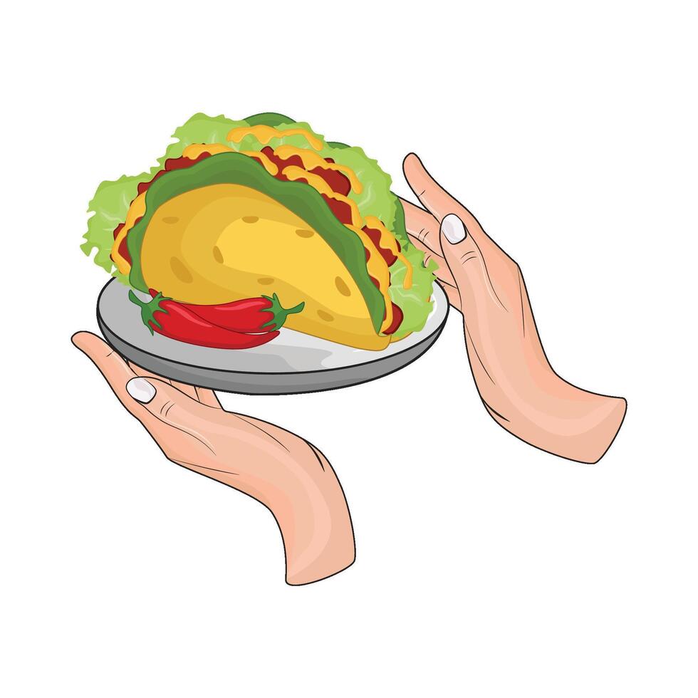 illustration of taco vector