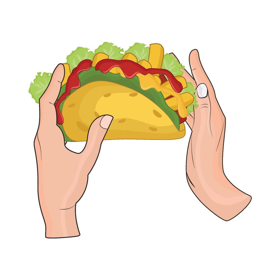 illustration of taco vector