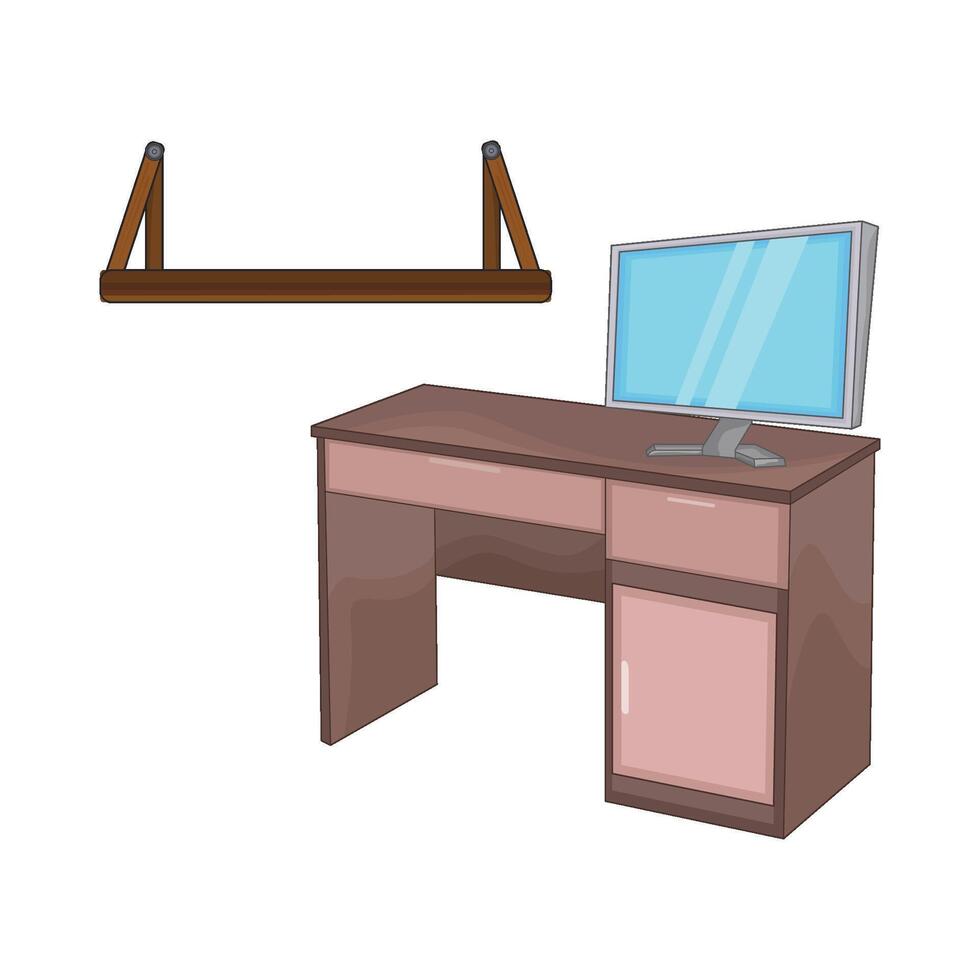 illustration of desk vector