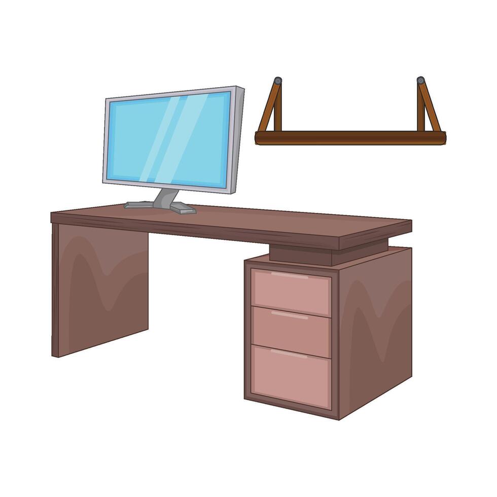 illustration of desk vector