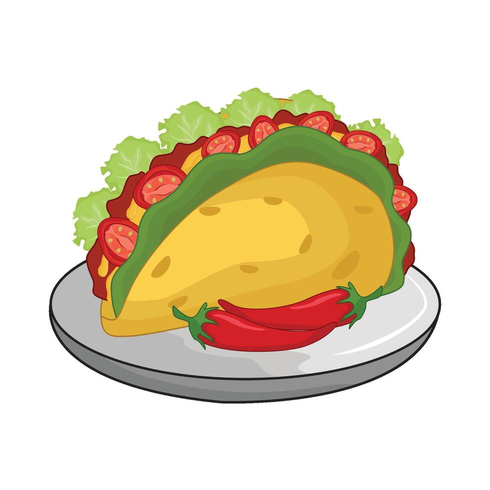 illustration of taco vector