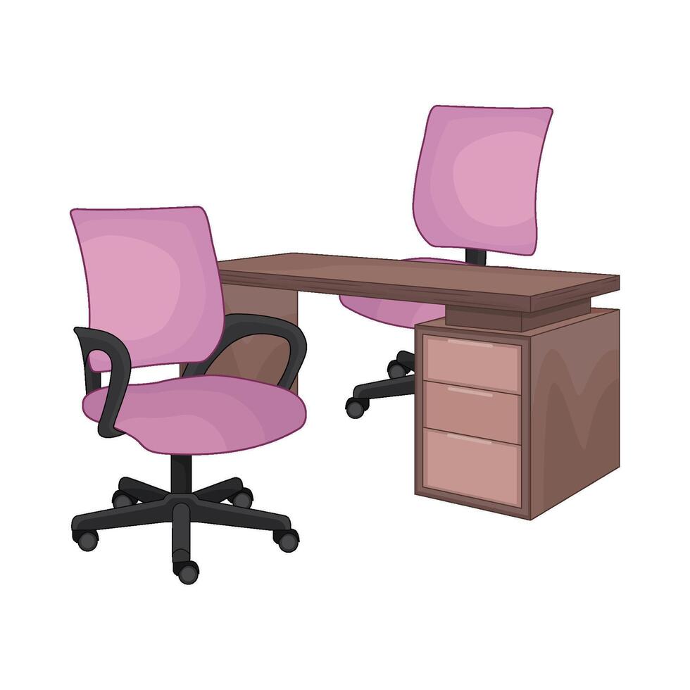 illustration of desk vector