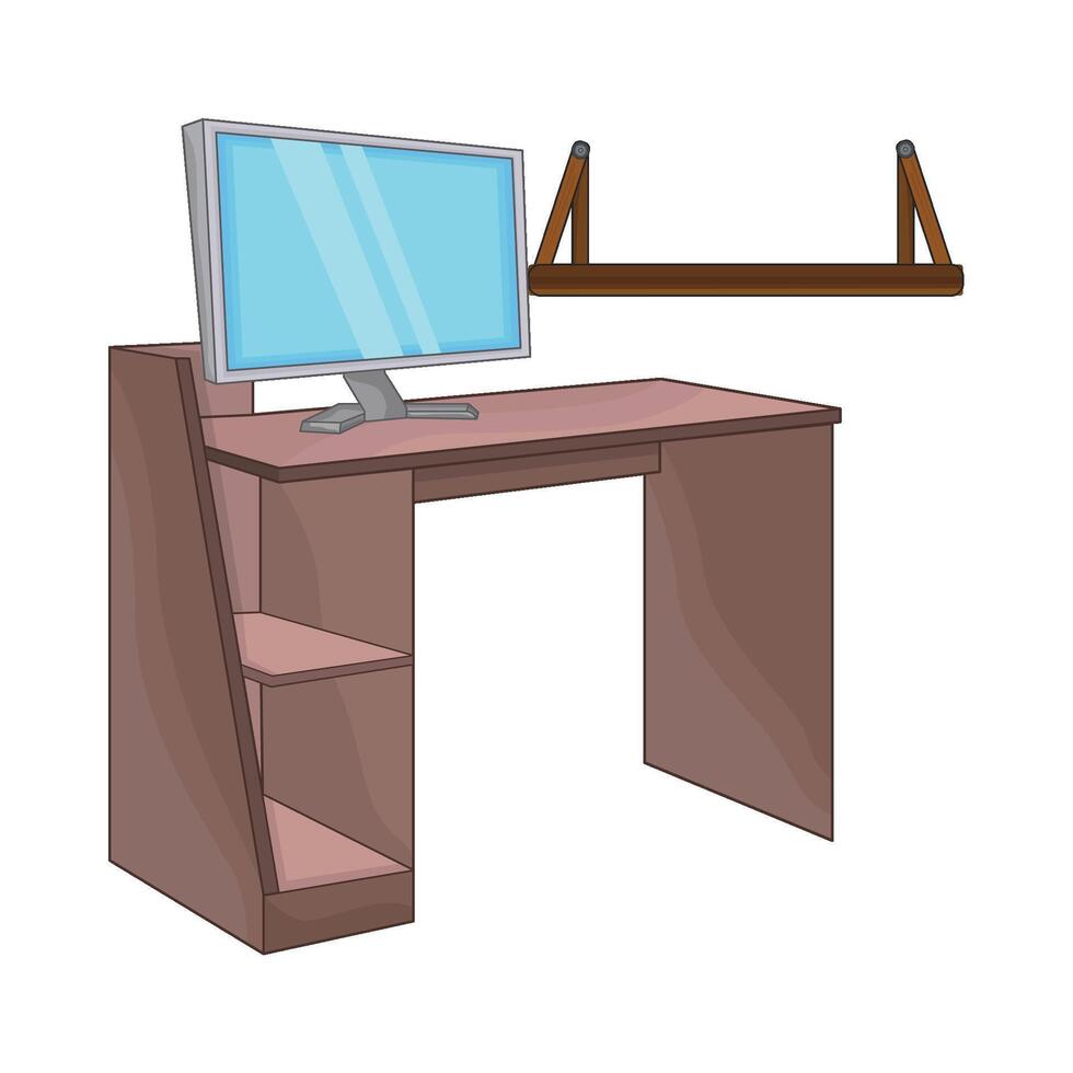 illustration of desk vector