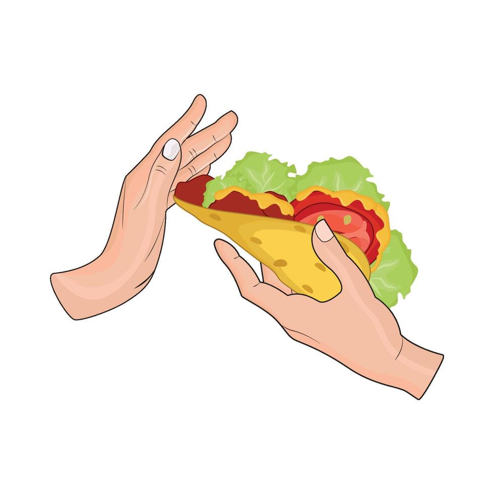 illustration of taco vector