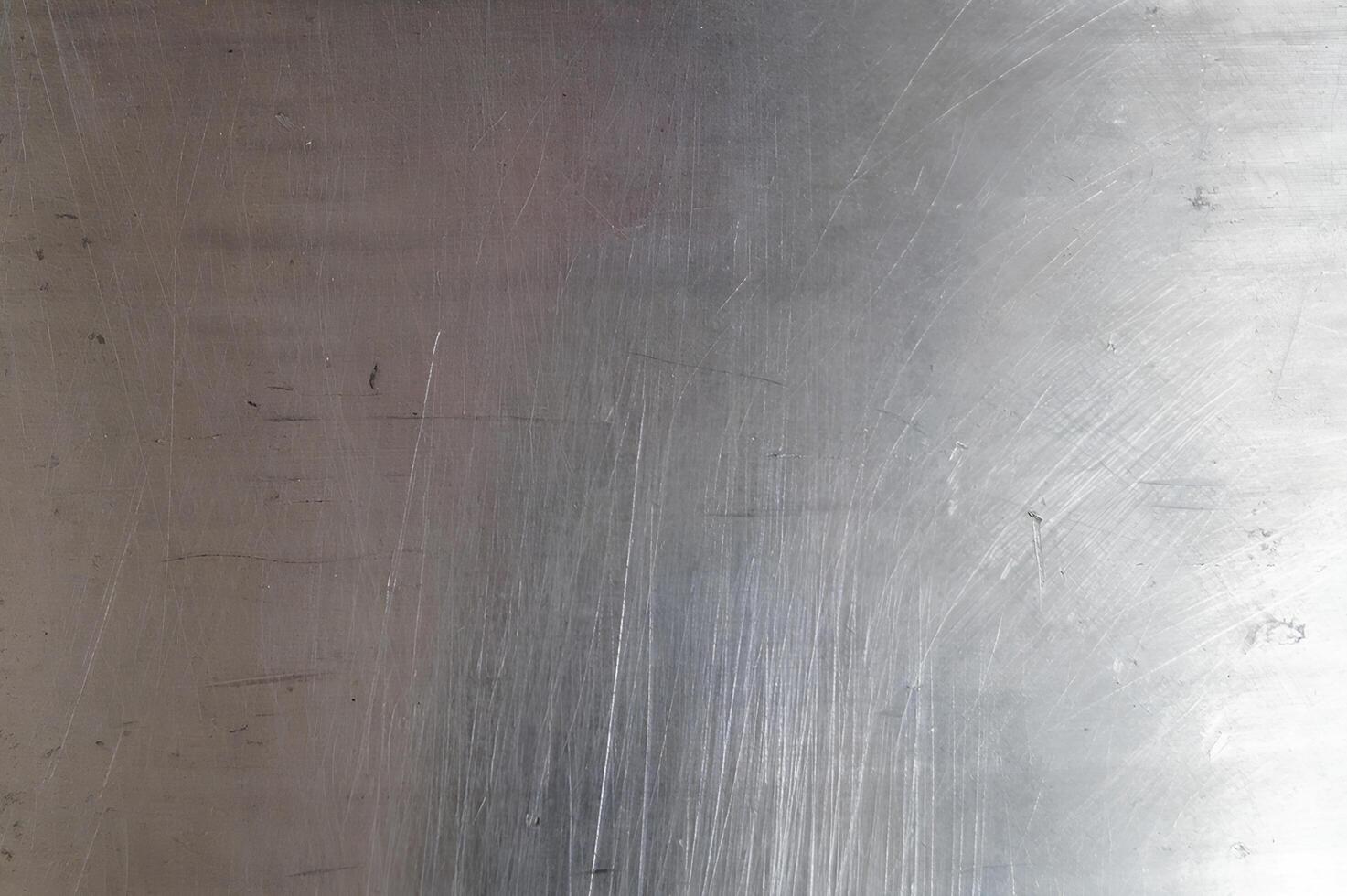 A silver surface with a lot of scratches and marks photo