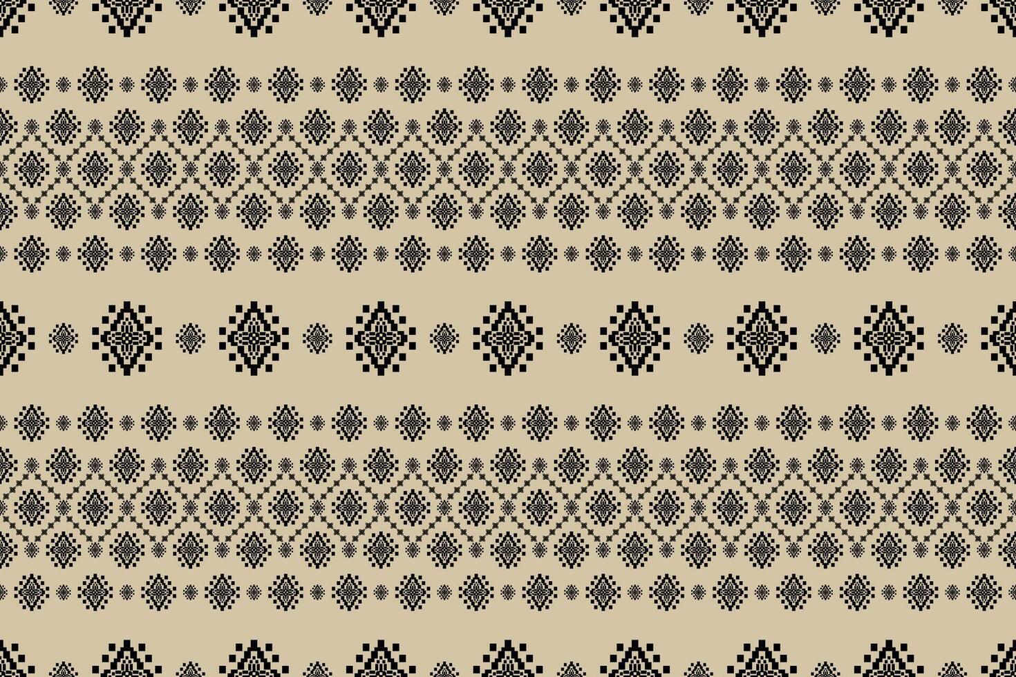 Navajo tribal seamless pattern. Native American ornament. Ethnic South Western decor style. Boho geometric ornament. Pixel seamless pattern. Mexican blanket, rug. Woven carpet illustration. vector