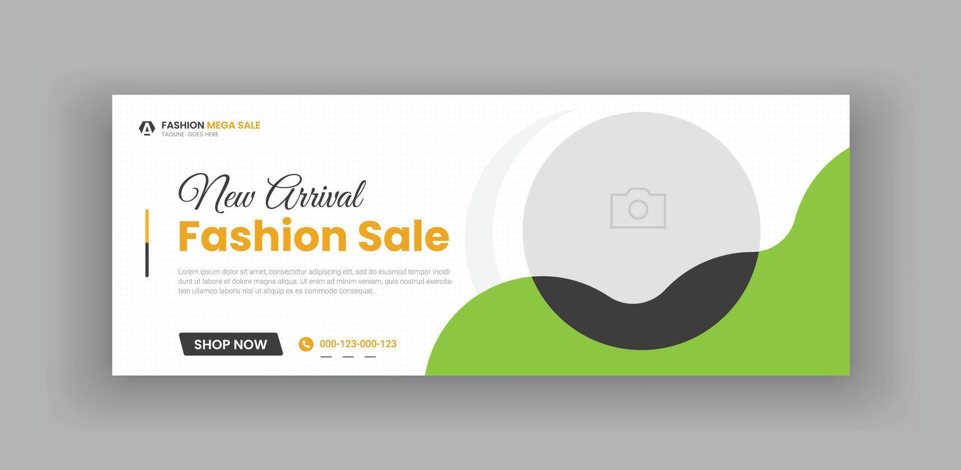 fashion sale social media cover banner design template. fashion sale cover photo design. fashion sale web banner vector