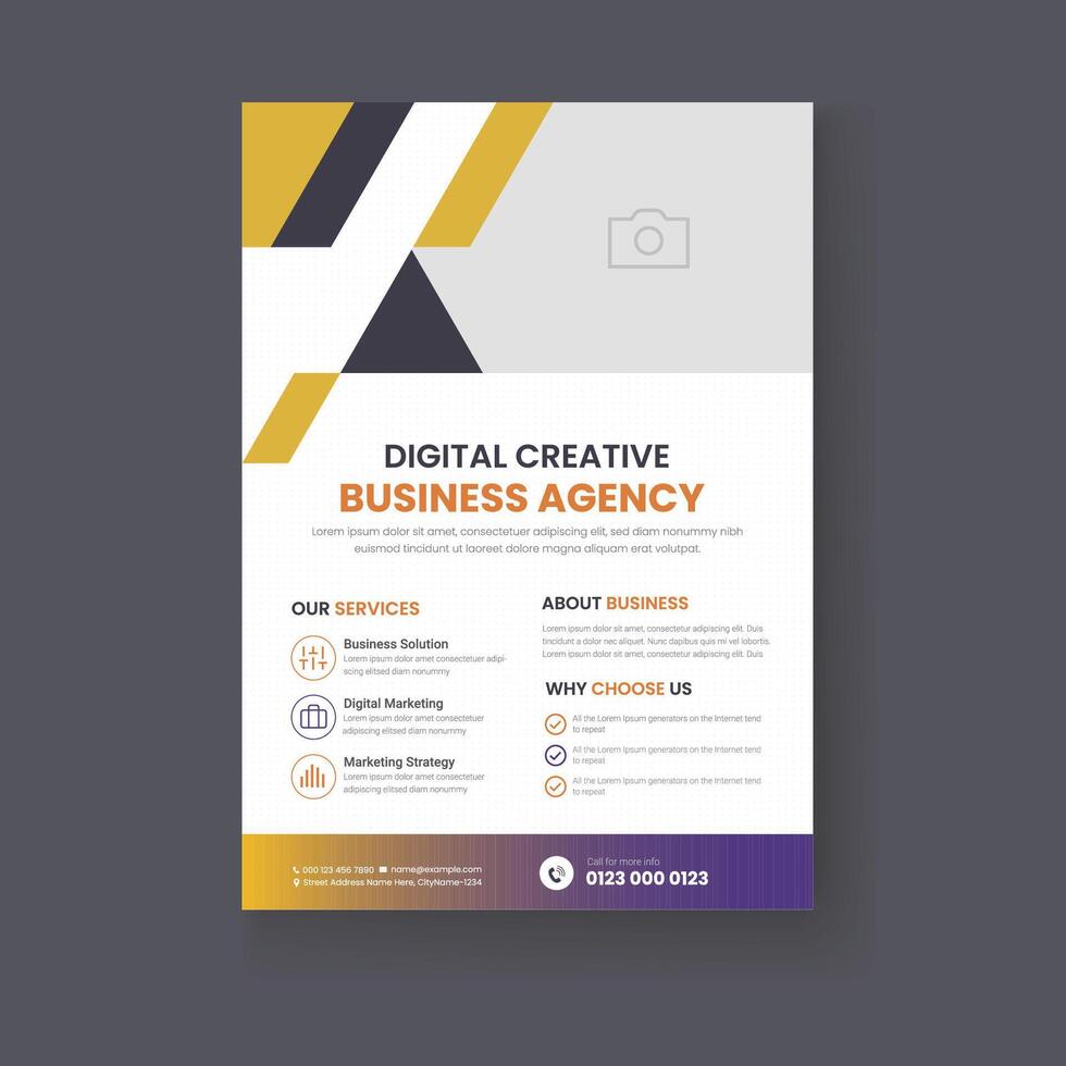 Corporate business flyer template design. digital marketing agency flyer, business marketing flyer. grow your business digital marketing new flyer. digital marketing flyer vector