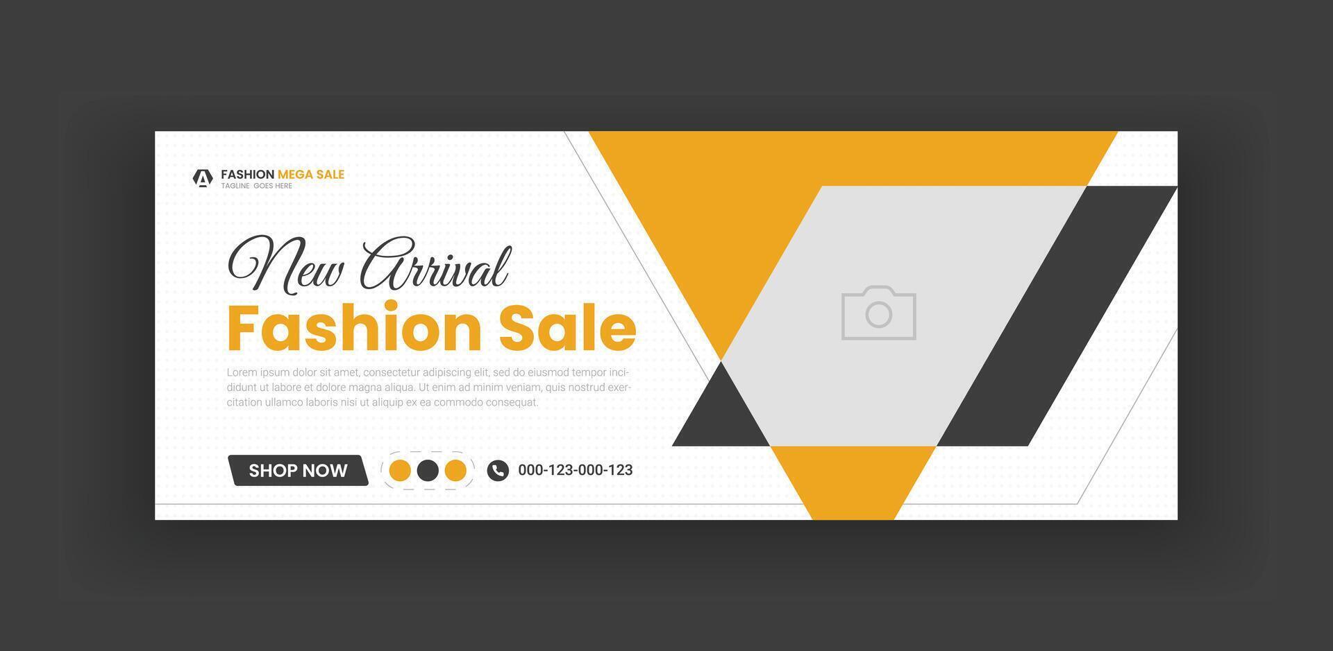 fashion sale social media cover banner design template. fashion sale cover photo design. fashion sale web banner vector