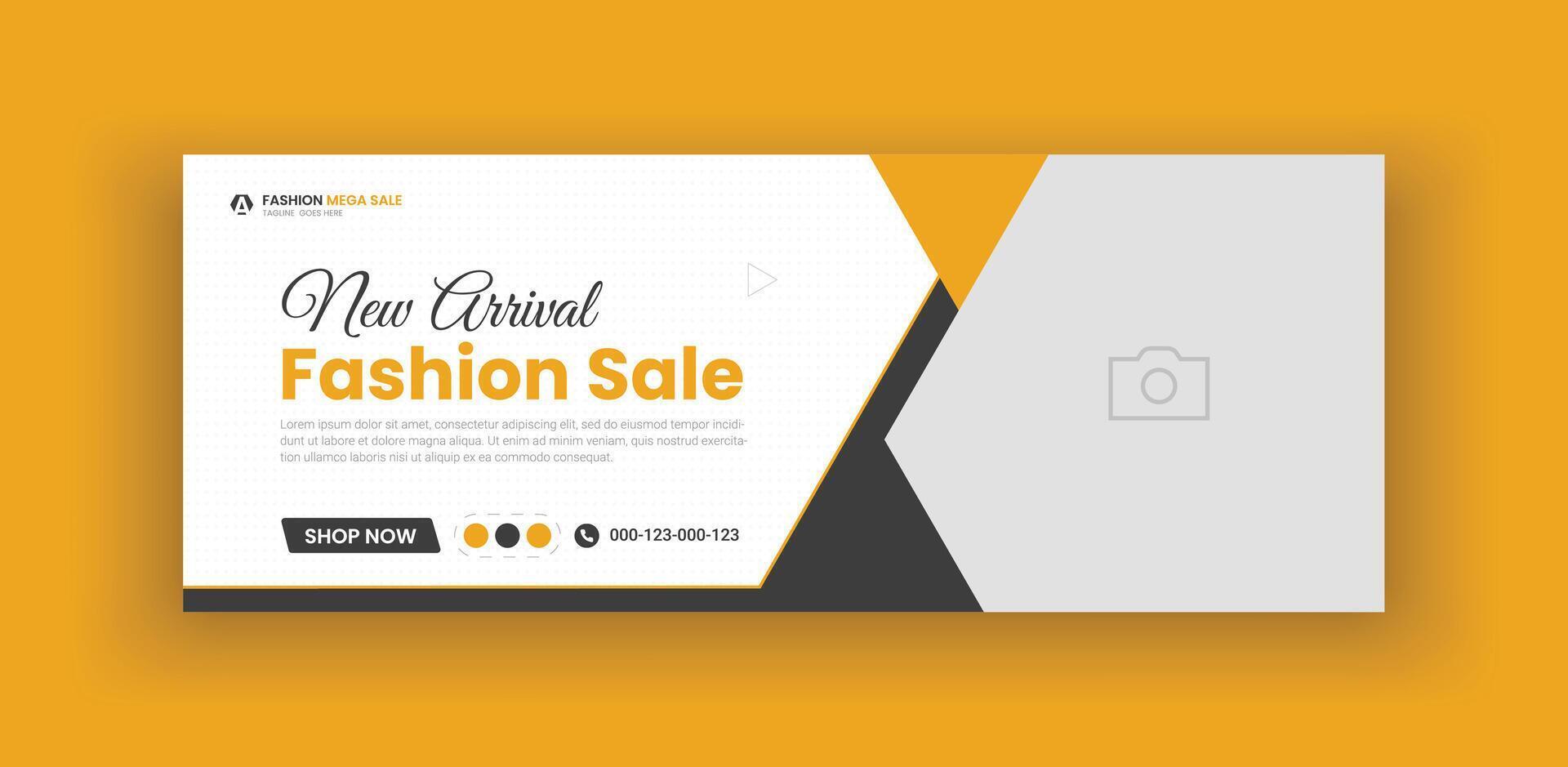 fashion sale social media cover banner design template. fashion sale cover photo design. fashion sale web banner vector