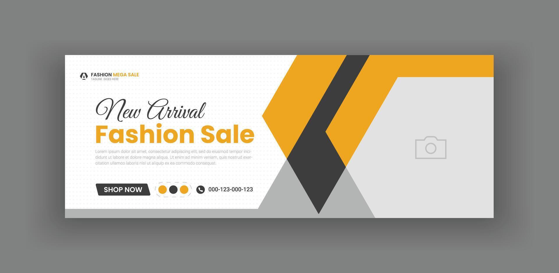 fashion sale social media cover banner design template. fashion sale cover photo design. fashion sale web banner vector