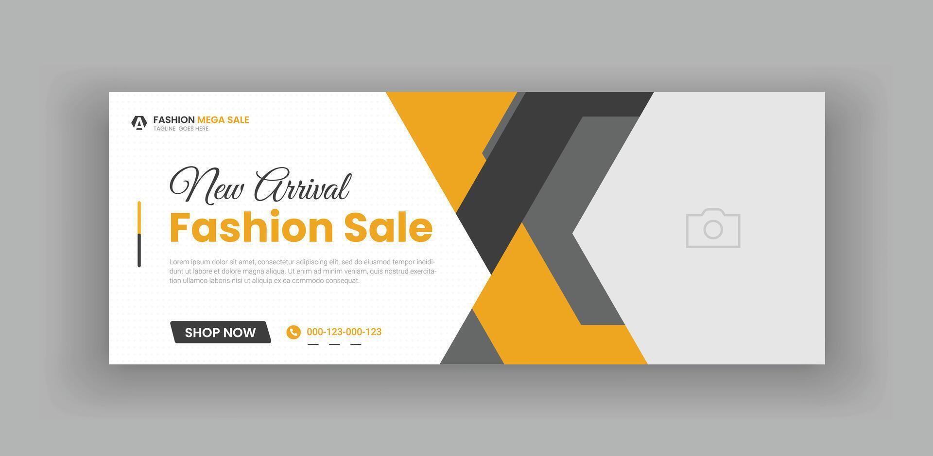 fashion sale social media cover banner design template. fashion sale cover photo design. fashion sale web banner vector