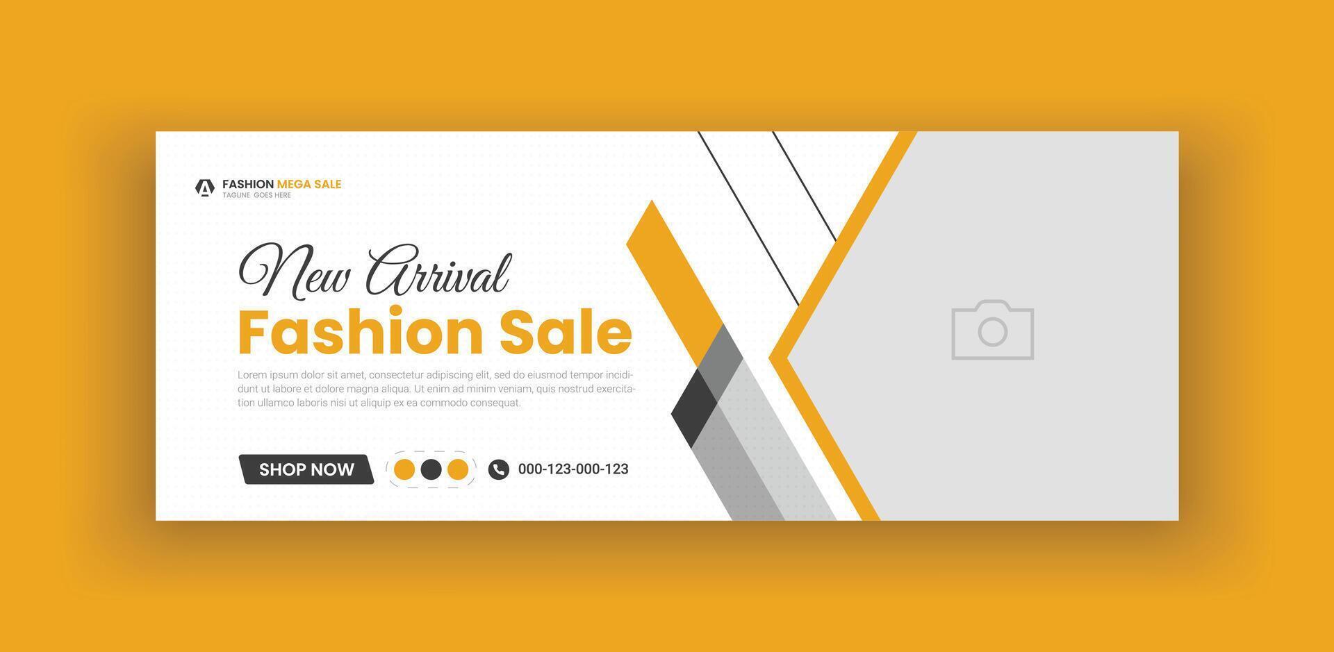 fashion sale social media cover banner design template. fashion sale cover photo design. fashion sale web banner vector