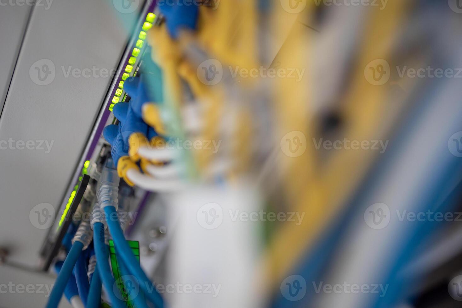 fiber optic with servers in a technology data center photo