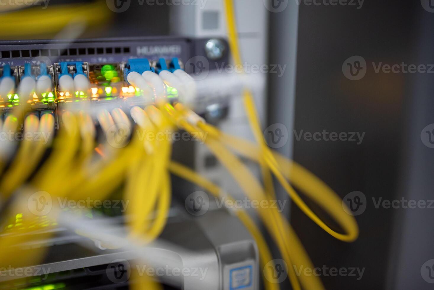 fiber optic with servers in a technology data center photo