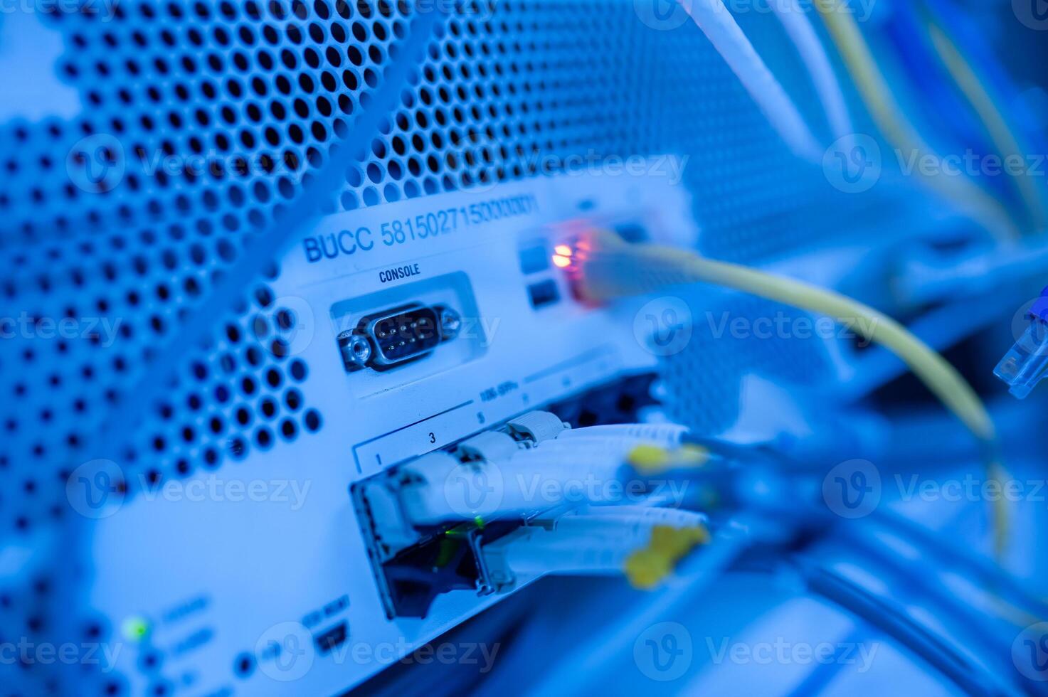 fiber optic with servers in a technology data center photo