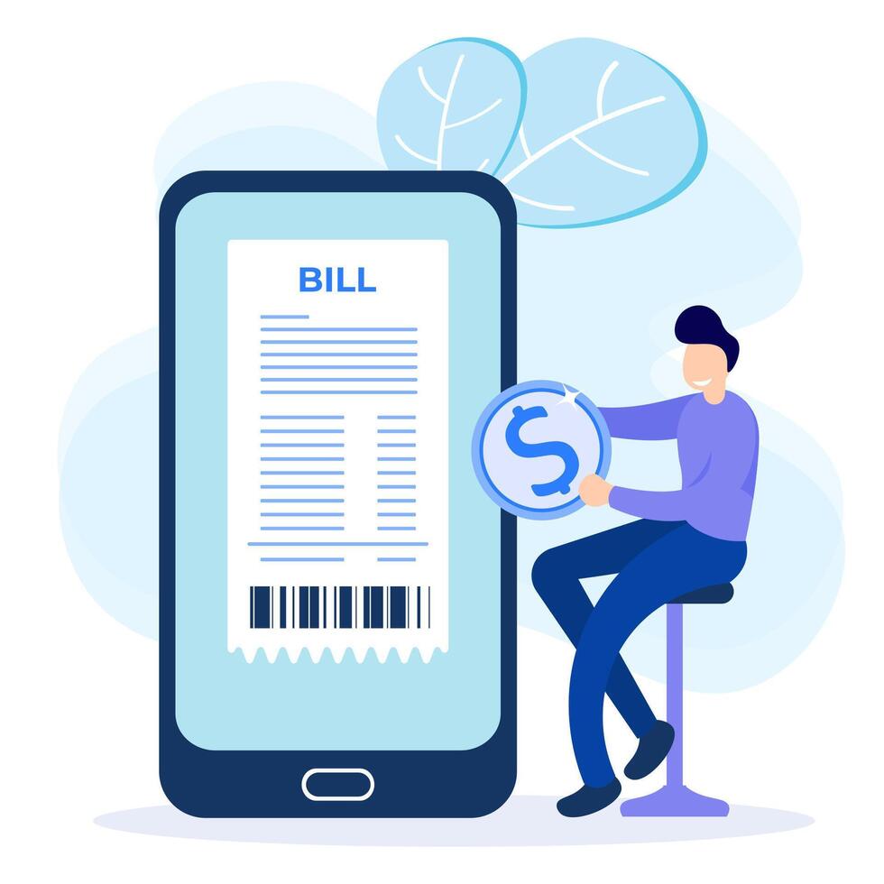 Illustration graphic cartoon character of bill vector