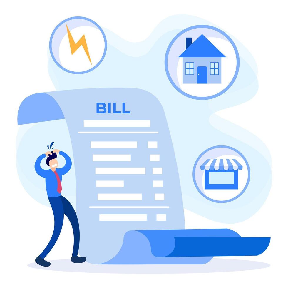 Illustration graphic cartoon character of bill vector