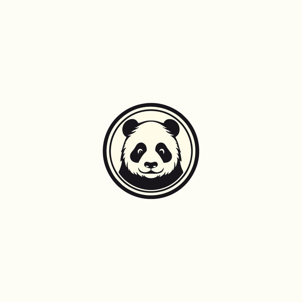 panda retrato, panda cabeza mascota logo ilustración, panda personaje. vector