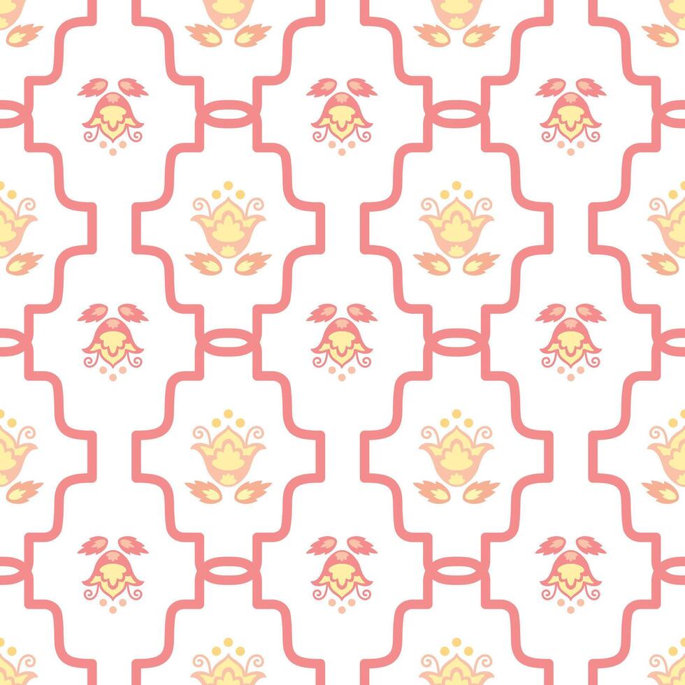 Decorative seamless ornamental diaper pattern vector