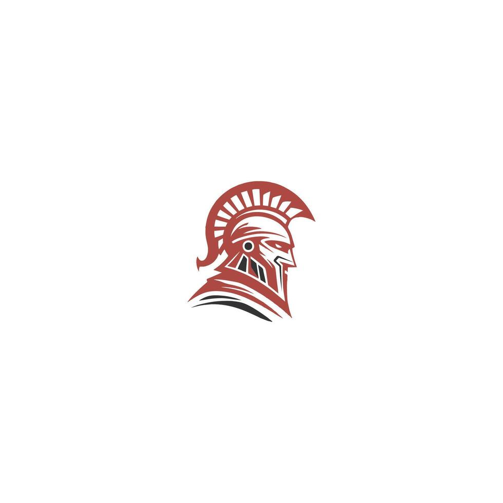 Spartan warrior symbol, coat of arms. Spartan military helmet logo, Spartan Greek gladiator helmet logo icon illustration. vector