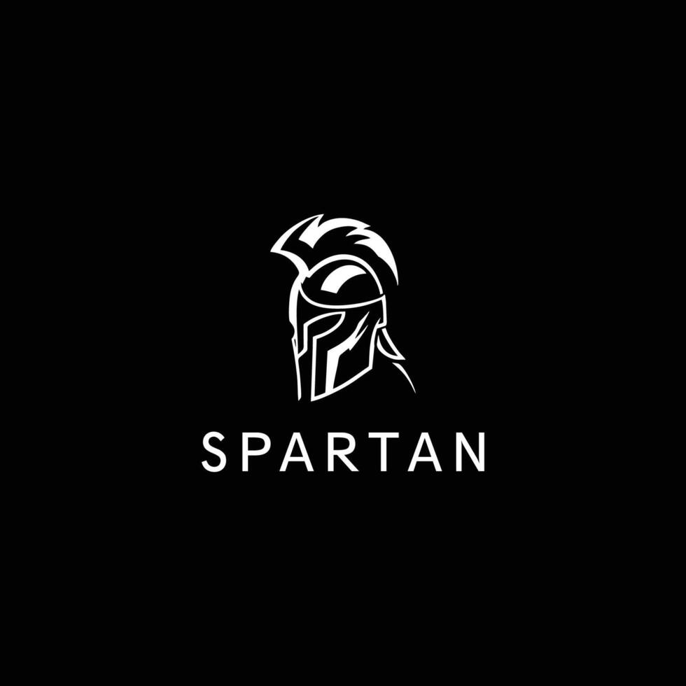 Spartan warrior symbol, coat of arms. Spartan military helmet logo, Spartan Greek gladiator helmet logo icon illustration. vector