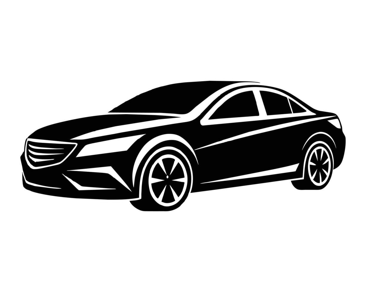 moderno coche silueta ilustración vector
