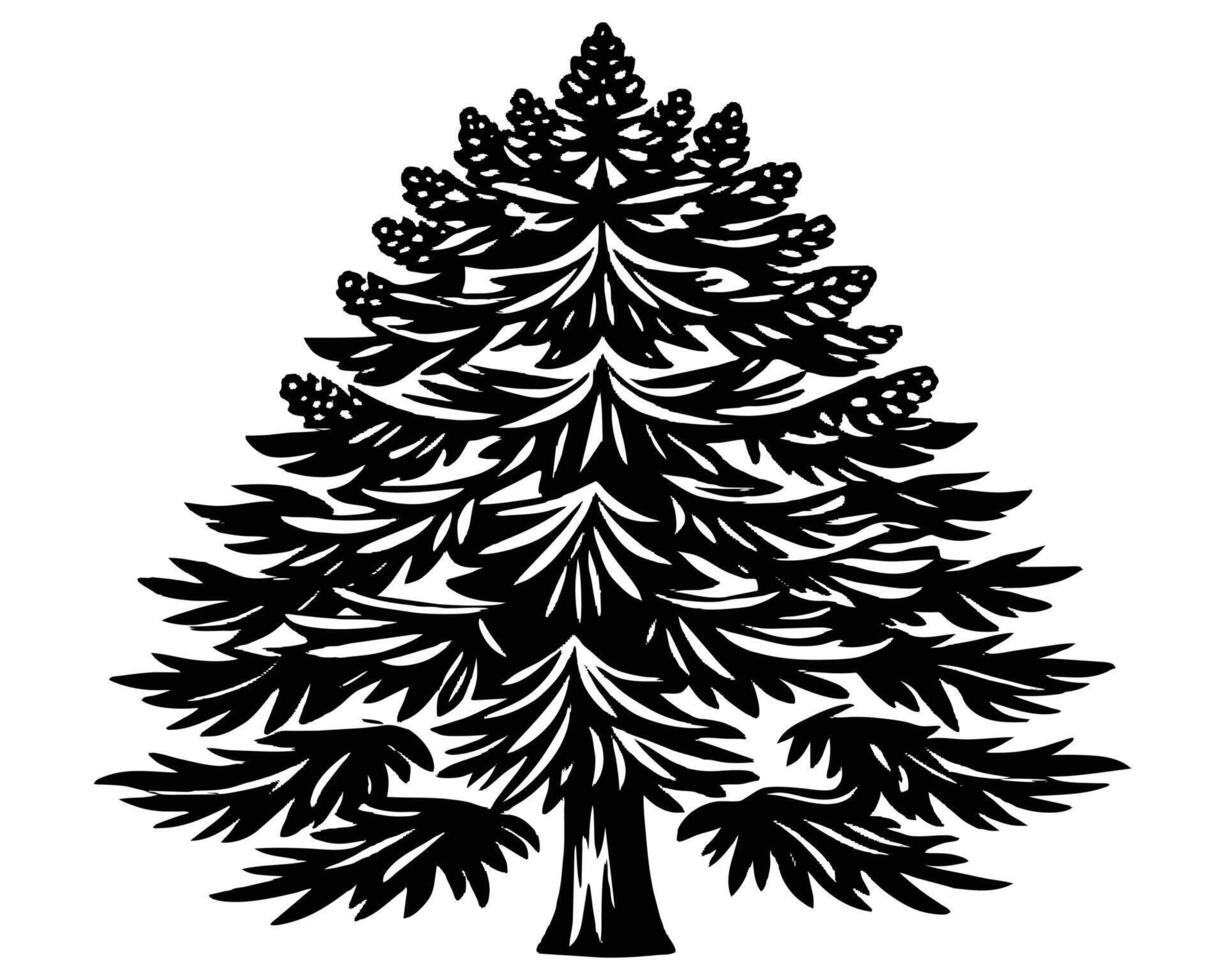 Hand drawn tree illustration vector