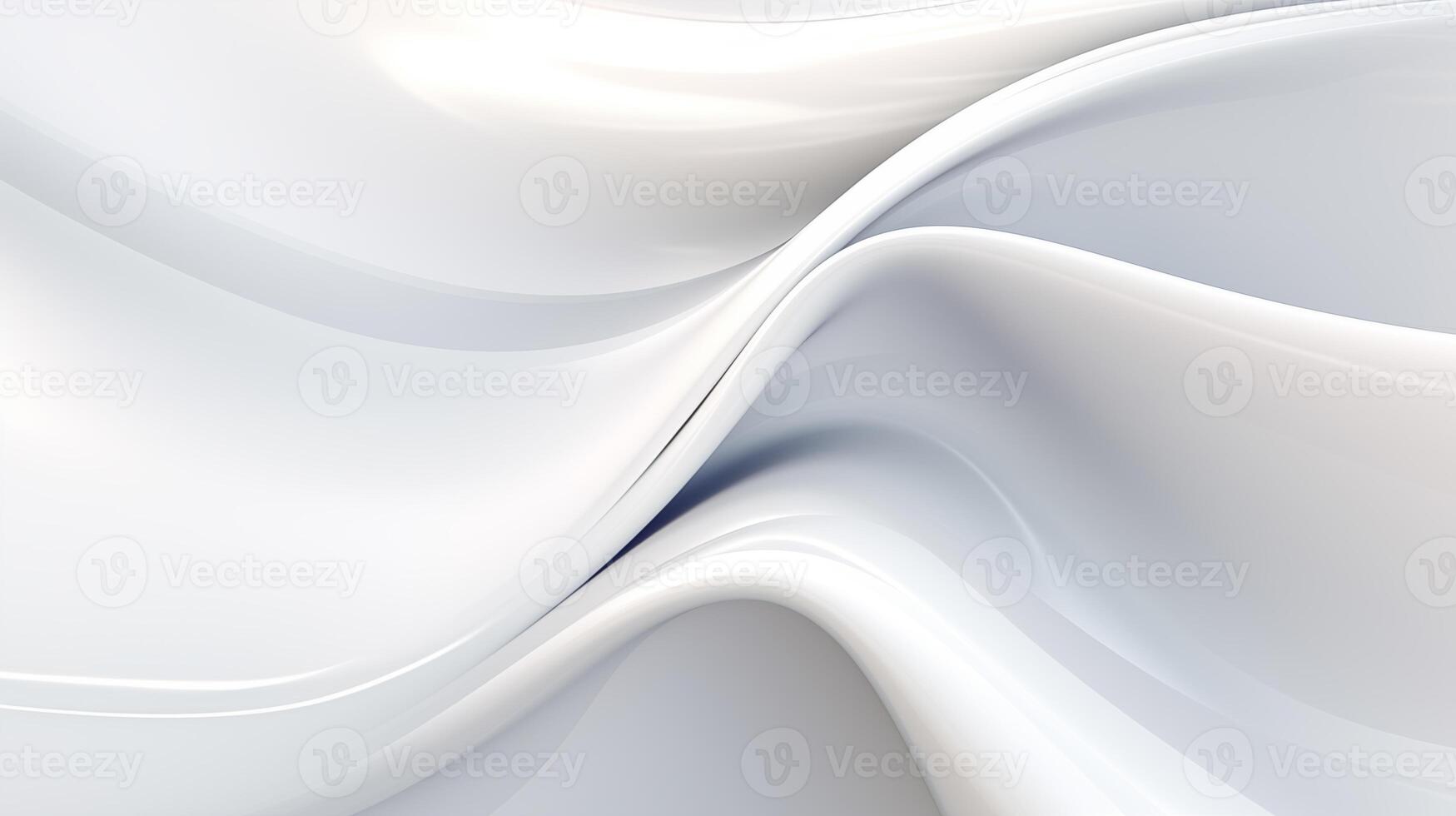 Abstract soft shiny white gray wavy line background graphic design. Elegant white gray modern architecture art. Blurred backdrop effect back. AI. photo