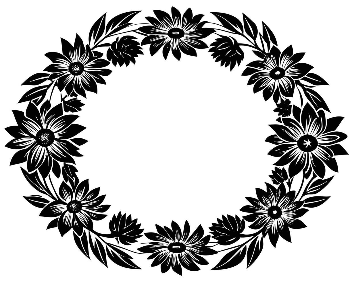 Frame of flowers illustration vector