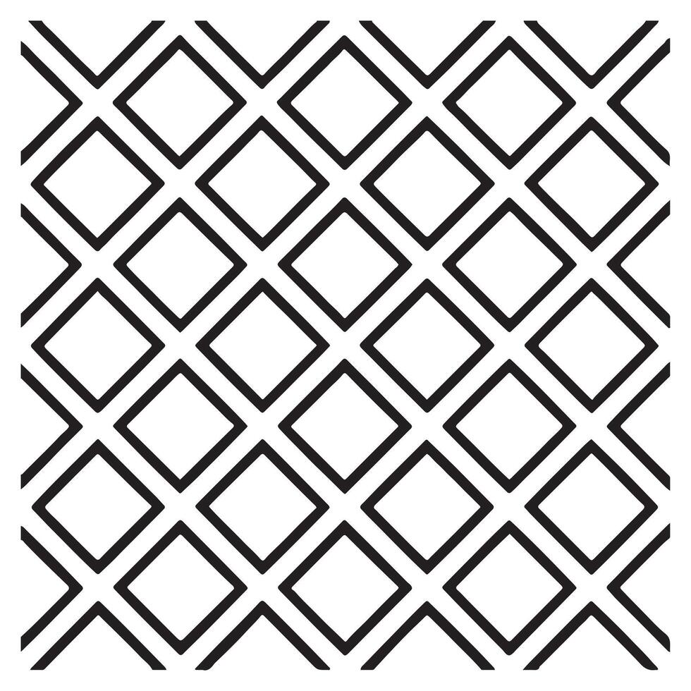 Monochrome Square Line Pattern Illustrator vector