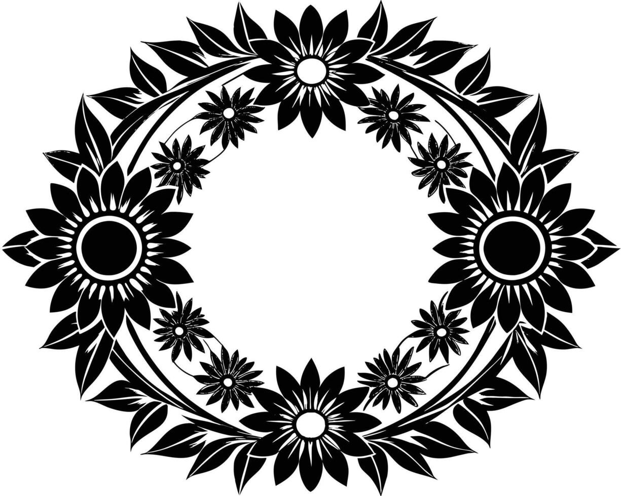 marco de flores ilustración vector