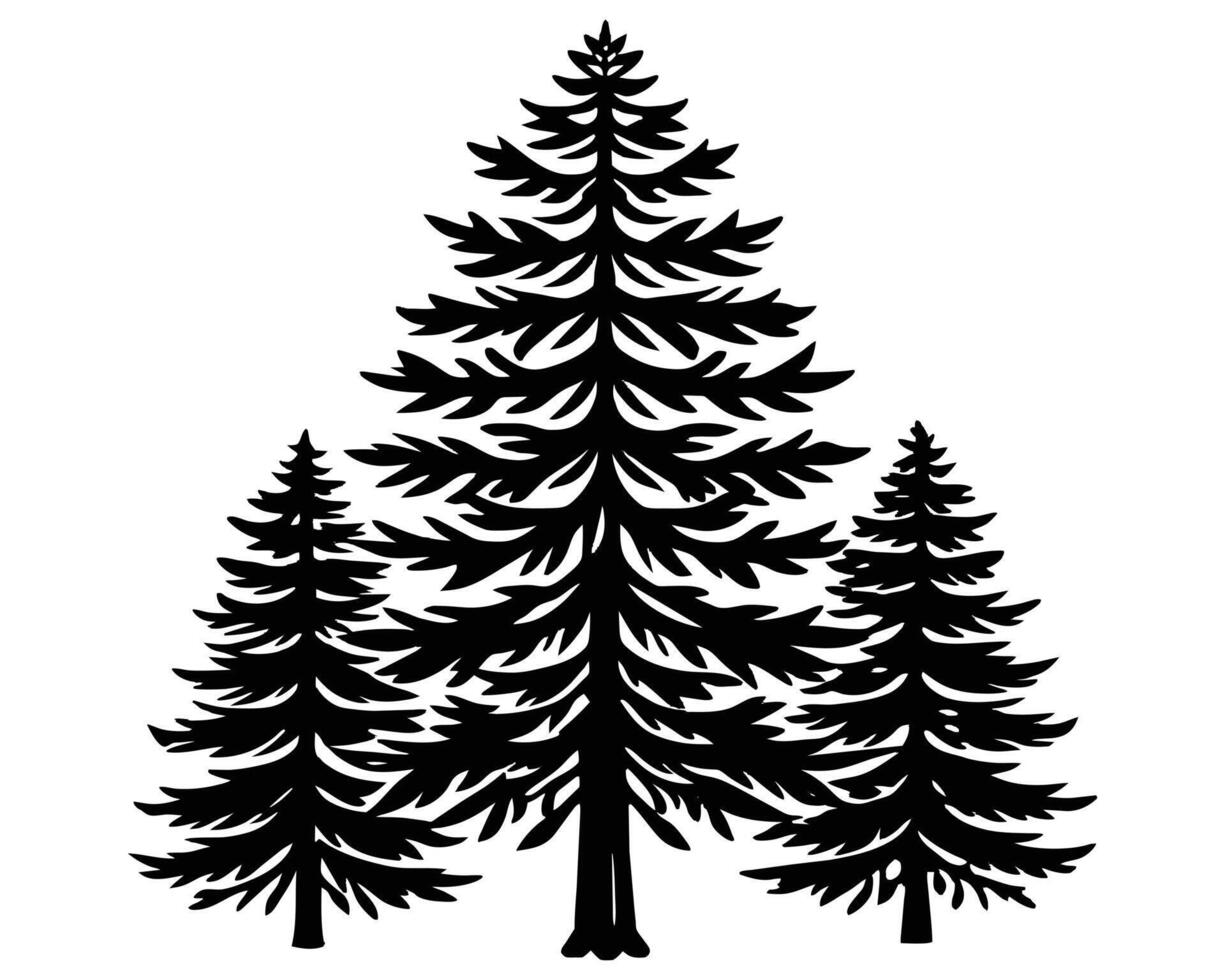 Hand drawn tree illustration vector