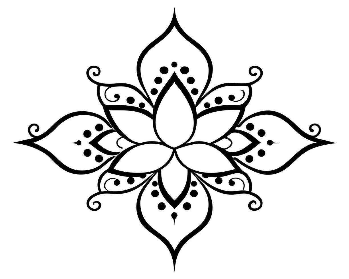 Abstract Geometric Design Element Flower illustration vector