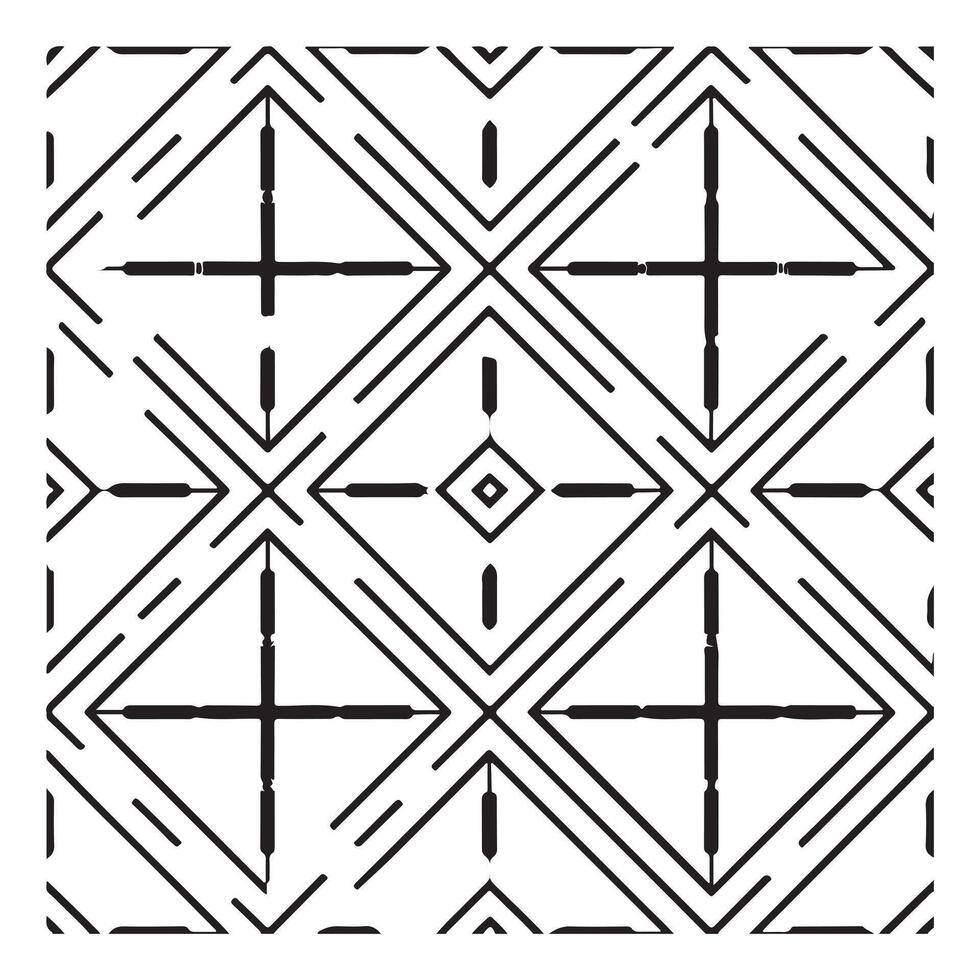 Monochrome Square Line Pattern Illustrator vector