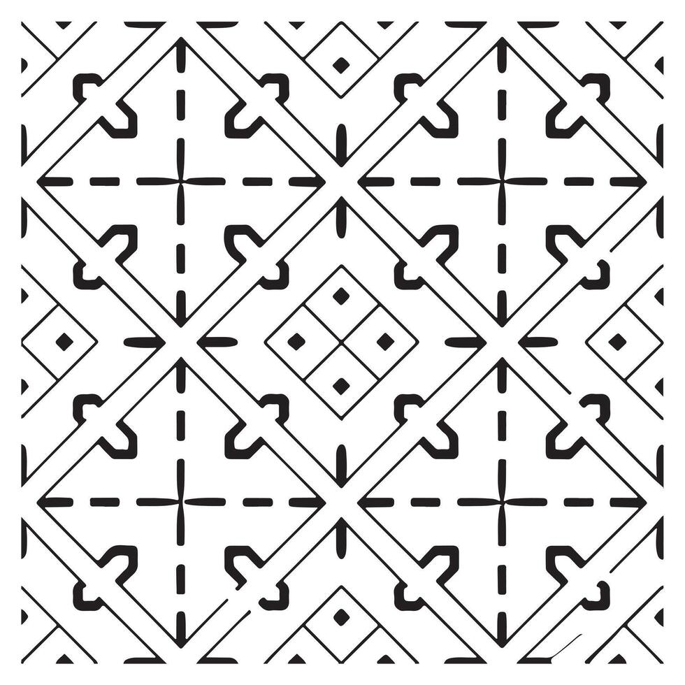 Monochrome Square Line Pattern Illustrator vector